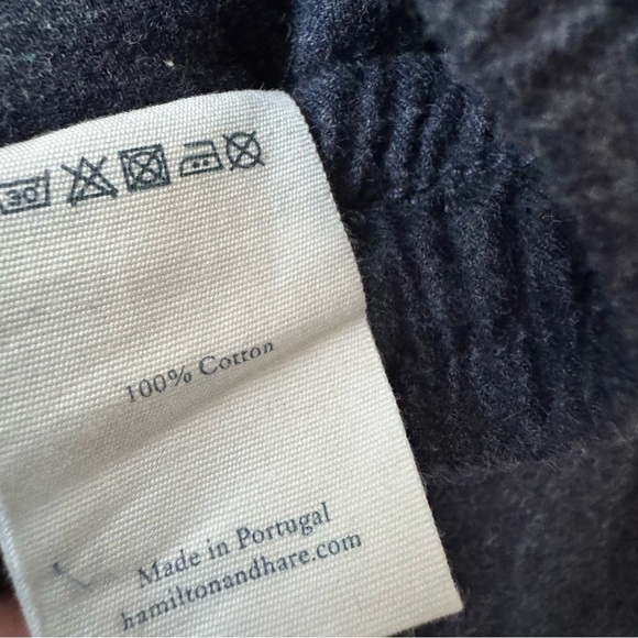 Hamilton + Hare Mens Large Pyjama Trouser Pants Navy Blue Elastic Waist - Picture 8 of 10